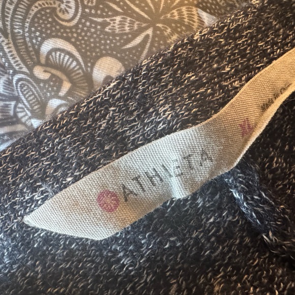 Athleta Navy Heather Open-Front Draped Cardigan - Picture 3 of 4